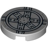 Visuel indicatif Rebrickable de Tuile ronde 2 x 2 avec motif imprimé mécanique cravate Fighter (Tile Round 2 x 2 with Tie Fighter Mechanical Print)