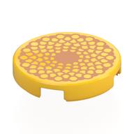 Visuel indicatif Rebrickable de Tuile ronde 2 x 2 avec motif imprimé cœur fleur orange (Tile Round 2 x 2 with Orange Flower Heart Print)