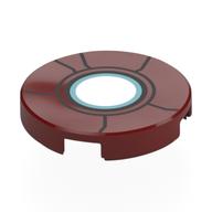 Visuel indicatif Rebrickable de Tuile ronde 2 x 2 avec motif imprimé répulsor blanc/bleu moyen (Tile Round 2 x 2 with White/Medium Blue Repulsor Print)