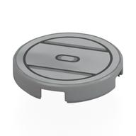 Visuel indicatif Rebrickable de Tuile ronde 2 x 2 avec cercle noir, motif imprimé lignes (Tile Round 2 x 2 with Black Circle, Lines Print)