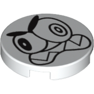 Visuel indicatif Rebrickable de Tuile ronde 2 x 2 avec motif imprimé visage nixel (Tile Round 2 x 2 with Scowling Nixel Face Print)