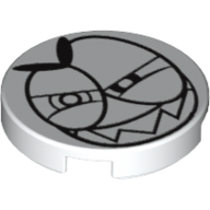 Visuel indicatif Rebrickable de Tuile ronde 2 x 2 avec motif imprimé visage nixel (Tile Round 2 x 2 with Grinning Nixel Face Print)
