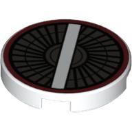 Visuel indicatif Rebrickable de Tuile ronde 2 x 2 avec motif imprimé d'entrée de moteur arc-170 (Tile Round 2 x 2 with ARC-170 Engine Inlet Print)
