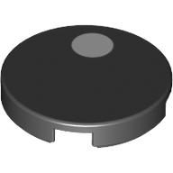 Visuel indicatif Rebrickable de Tuile ronde 2 x 2 avec motif imprimé à pois blanc (Tile Round 2 x 2 with White Dot Print)
