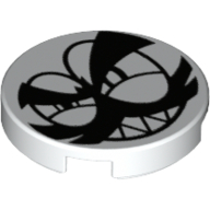 Visuel indicatif Rebrickable de Tuile ronde 2 x 2 avec motif imprimé visage nixel (Tile Round 2 x 2 with Grinning Nixel Face Print)