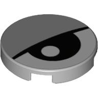 Visuel indicatif Rebrickable de Tuile ronde 2 x 2 avec motif imprimé œil et paupière (Tile Round 2 x 2 with Eye and Eyelid Print)