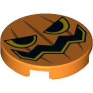Visuel indicatif Rebrickable de Tuile ronde 2 x 2 avec motif imprimé visage citrouille (Tile Round 2 x 2 with Pumpkin Face Print)