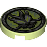 Visuel indicatif Rebrickable de Tuile ronde 2 x 2 avec motif imprimé Airjitzu fantôme (Tile Round 2 x 2 with Airjitzu Ghost Print)