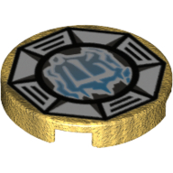 Visuel indicatif Rebrickable de Tuile ronde 2 x 2 avec Airjitzu symbole de glace motif imprimé (Tile Round 2 x 2 with Airjitzu Ice Symbol Print)