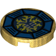 Visuel indicatif Rebrickable de Tuile ronde 2 x 2 avec Airjitzu éclair symbole motif imprimé (Tile Round 2 x 2 with Airjitzu Lightning Symbol Print)