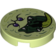 Visuel indicatif Rebrickable de Tuile ronde 2 x 2 avec motif imprimé visage fantôme (Tile Round 2 x 2 with Ghost Face Print)