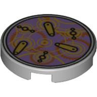 Visuel indicatif Rebrickable de Carreau rond 2 x 2 avec engrenages de temps motif imprimé (Tile Round 2 x 2 with Time Gears Print)