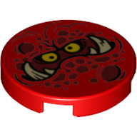 Visuel indicatif Rebrickable de Tuile ronde 2 x 2 avec motif imprimé Nexo Knights Globlin Face (Tile Round 2 x 2 with Nexo Knights Globlin Face Print)