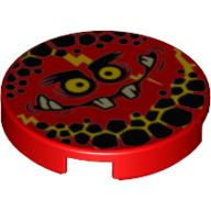 Visuel indicatif Rebrickable de Tuile ronde 2 x 2 avec motif imprimé Nexo Knights Globlin Face (Tile Round 2 x 2 with Nexo Knights Globlin Face Print)
