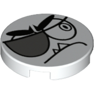 Visuel indicatif Rebrickable de Tuile ronde 2 x 2 avec motif imprimé Nixel Face et cache-œil (Tile Round 2 x 2 with Nixel Face and Eyepatch Print)