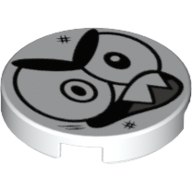 Visuel indicatif Rebrickable de Tuile ronde 2 x 2 avec motif imprimé visage Nixel blessé (Tile Round 2 x 2 with Injured Nixel Face Print)