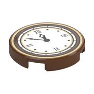 Visuel indicatif Rebrickable de Tuile ronde 2 x 2 avec chiffres romains Horloge motif imprimé (Tile Round 2 x 2 with Roman Numerals Clock Print)