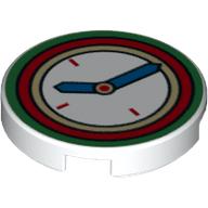 Visuel indicatif Rebrickable de Tuile ronde 2 x 2 avec motif imprimé visage horloge (Tile Round 2 x 2 with Clock Face Print)