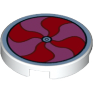 Visuel indicatif Rebrickable de Tuile ronde 2 x 2 avec motif imprimé tourbillon psychédélique (Tile Round 2 x 2 with Psychedelic Swirl Print)