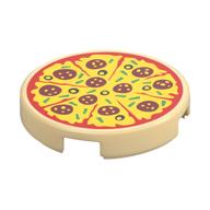 Visuel indicatif Rebrickable de Tuile ronde 2 x 2 avec motif imprimé Pepperoni Pizza (Tile Round 2 x 2 with Pepperoni Pizza Print)