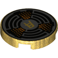 Visuel indicatif Rebrickable de Tuile ronde 2 x 2 avec haut-parleur motif imprimé (Tile Round 2 x 2 with Speaker Print)
