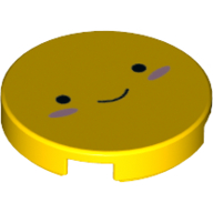 Visuel indicatif Rebrickable de Tuile ronde 2 x 2 avec des rougeurs de visage smiley (Tile Round 2 x 2 with Smiley Face Blushes)