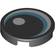 Visuel indicatif Rebrickable de Tuile ronde 2 x 2 avec motif imprimé œil bleu (Tile Round 2 x 2 with Blue Eye Print)
