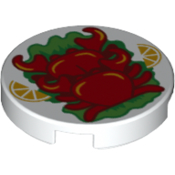 Visuel indicatif Rebrickable de Tuile ronde 2 x 2 avec motif imprimé crabes (Tile Round 2 x 2 with Crabs Print)