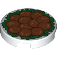 Visuel indicatif Rebrickable de Tuile ronde 2 x 2 avec motif imprimé Boules chinoises (viande) (Tile Round 2 x 2 with Chinese (Meat) Balls Print)