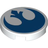 Visuel indicatif Rebrickable de Tuile ronde 2 x 2 avec Star Wars bleu rebelles symbole motif imprimé (Tile Round 2 x 2 with Star Wars Blue Rebels Symbol Print)