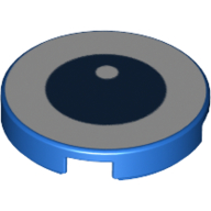 Visuel indicatif Rebrickable de Tuile ronde 2 x 2 avec motif noir œil/pupille (Tile Round 2 x 2 with Black Eye/Pupil Print)