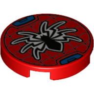 Visuel indicatif Rebrickable de Tuile ronde 2 x 2 avec motif imprimé Spider-Man Logo (Tile Round 2 x 2 with Spider-Man Logo Print)