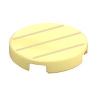 Tuile ronde 2 x 2 avec trois lignes de beige foncé imprimé (Tile Round 2 x 2 with Three Dark Tan Lines Print)