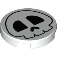 Visuel indicatif Rebrickable de Tuile ronde 2 x 2 avec motif imprimé crâne (Tile Round 2 x 2 with Skull Print)