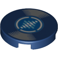 Visuel indicatif Rebrickable de Tuile ronde 2 x 2 avec enregistrement avec motif imprimé égaliseur sonore (Tile Round 2 x 2 with Record with Sound Equalizer Print)