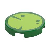 Visuel indicatif Rebrickable de Tuile ronde 2 x 2 avec motif imprimé feuille / lys d'eau (Tile Round 2 x 2 with Leaf / Water Lily Print)