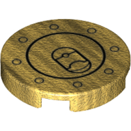 Visuel indicatif Rebrickable de Tuile ronde 2 x 2 avec cercles / boulons motif imprimé (Tile Round 2 x 2 with Circles / Bolts Print)