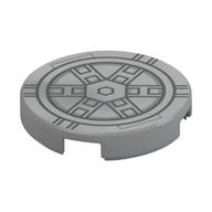Visuel indicatif Rebrickable de Tuile ronde 2 x 2 avec 6 poutres métalliques imprimé (Tile Round 2 x 2 with 6 Metal Beams Print)