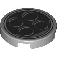 Visuel indicatif Rebrickable de Tuile ronde 2 x 2 avec 4 tuyaux d'échappement motif imprimé (Tile Round 2 x 2 with 4 Exhaust Pipes Print)