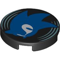 Visuel indicatif Rebrickable de Tuile ronde 2 x 2 avec Sonic bleu le motif imprimé hérisson (Tile Round 2 x 2 with Blue Sonic the Hedgehog Print)