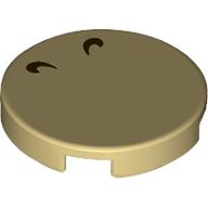 Visuel indicatif Rebrickable de Tuile ronde 2 x 2 avec motif imprimé yeux noirs fermé (Tile Round 2 x 2 with Closed Black Eyes Print)