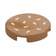 Visuel indicatif Rebrickable de Tuile ronde 2 x 2 avec motif imprimé de graines de sésame beige (Tile Round 2 x 2 with Tan Sesame Seeds Print)