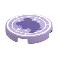 Visuel indicatif Rebrickable de Tuile ronde 2 x 2 avec motif imprimé Belle Silhouette (Tile Round 2 x 2 with Belle Silhouette Print)