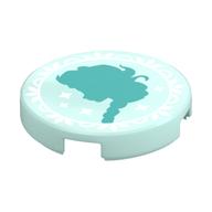 Visuel indicatif Rebrickable de Tuile ronde 2 x 2 avec motif imprimé Elsa Silhouette (Tile Round 2 x 2 with Elsa Silhouette Print)
