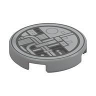 Visuel indicatif Rebrickable de Tuile ronde 2 x 2 avec motif imprimé Conduits (Tile Round 2 x 2 with Conduits Print)