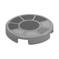 Visuel indicatif Rebrickable de Tuile ronde 2 x 2 avec cockpit, motif imprimé Fenêtres noires (Tile Round 2 x 2 with Cockpit, Black Windows Print)