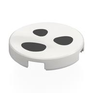 Visuel indicatif Rebrickable de Tuile ronde 2 x 2 avec motif imprimé Taches dalmates noires (Tile Round 2 x 2 with Black Dalmatian Spots Print)