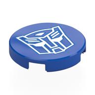 Visuel indicatif Rebrickable de Tuile ronde 2 x 2 avec motif imprimé blanc Autotron Logo (Tile Round 2 x 2 with White Autotron Logo Print)
