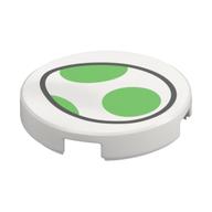 Visuel indicatif Rebrickable de Tuile ronde 2 x 2 avec motif imprimé Yoshi Egg (Tile Round 2 x 2 with Yoshi Egg Print)