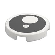 Visuel indicatif Rebrickable de Tuile ronde 2 x 2 avec cercle noir, cercles blancs / motif imprimé œil (Tile Round 2 x 2 with Black Circle, White Circles / Eye Print)